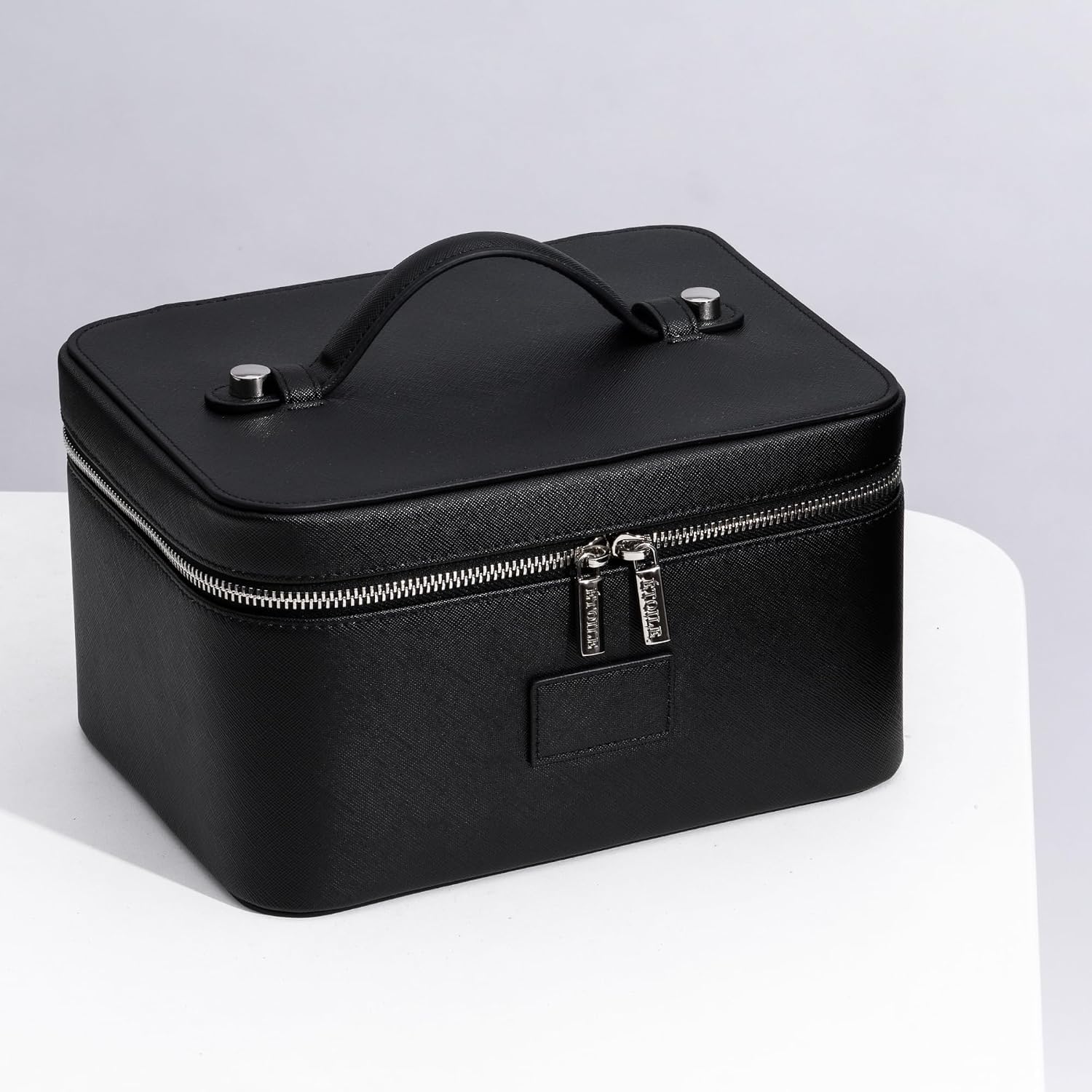 ETOILE - Vanity Case Black - Stylish Travel Makeup Bag Organizer with Dividers - Image 2